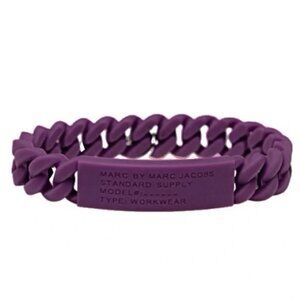 Mark by Mark Jacobs Braided Silicone Bracelet Plum Purple NWT